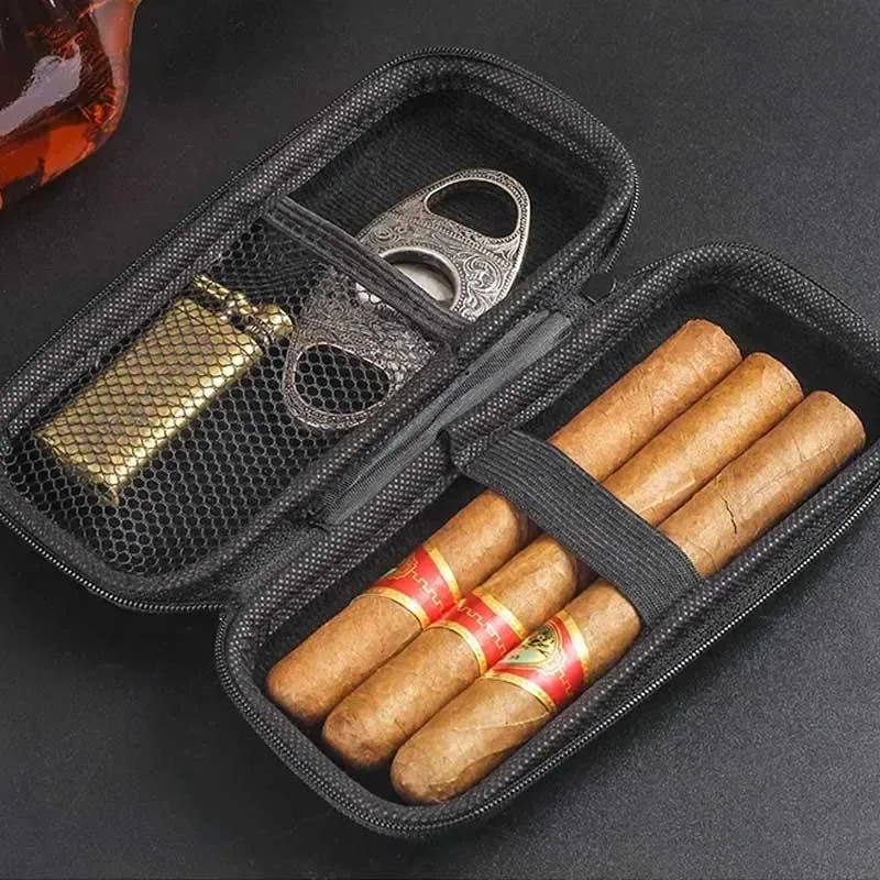 Travel Accessories Must Have - Taşınabilir Puro Kutusu EVA Hafif Seyahat