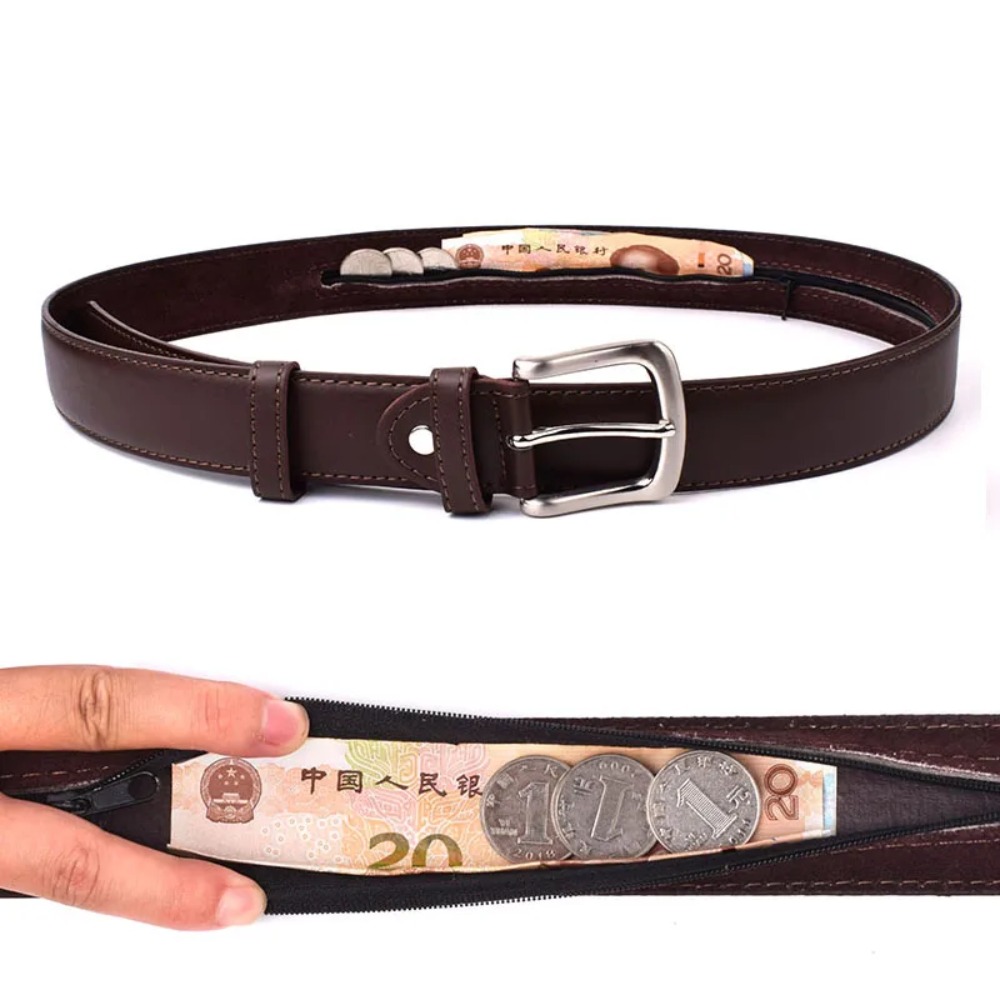 Money Belt Hidden - Güvenlik Fermuarlı Gizli Para Kemerleri PU