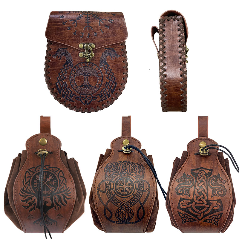 Money Belt Hidden - Erkek Vintage Ortaçağ Viking Kemer Çantası