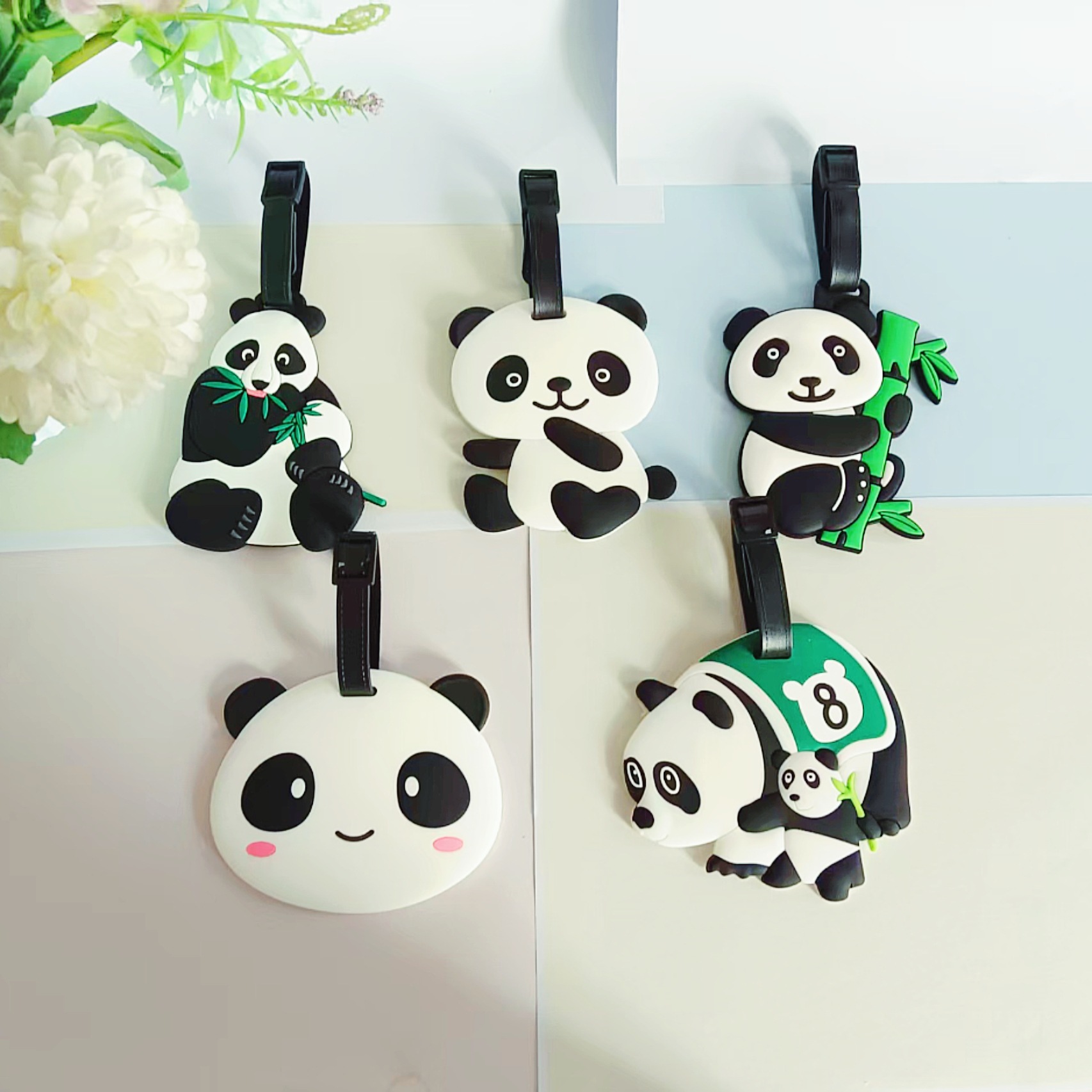 Travel Accessories List - Seyahat Aksesuarları Karikatür PVC Panda Bagaj