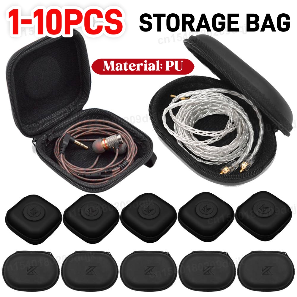 Travel Accessories Must Have - 1-10 adet KZ kulaklık kutusu PU