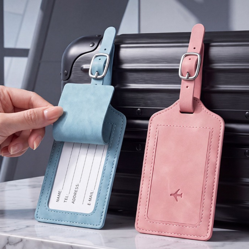 Travel Accessories Must Have - 1 Adet PU Deri Bagaj Etiketi
