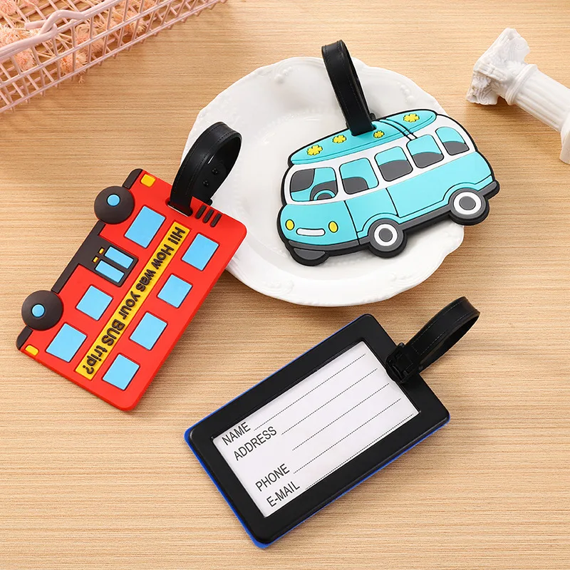 Travel Accessories Must Have - Sevimli Karikatür Arabalar PVC Silikon Bagaj