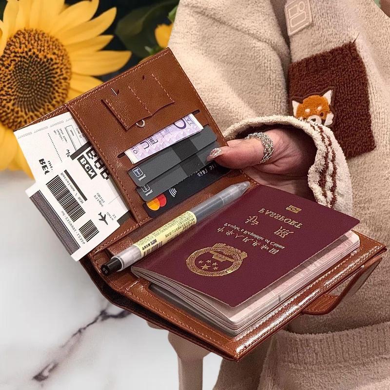 Travel Accessories On Plane - Seyahat Pasaport Cüzdanı Kadın Erkek Kart