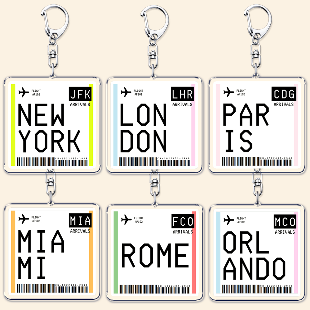 Travel Accessories New York - Seyahat uçak bilet biniş kartı anahtarlık