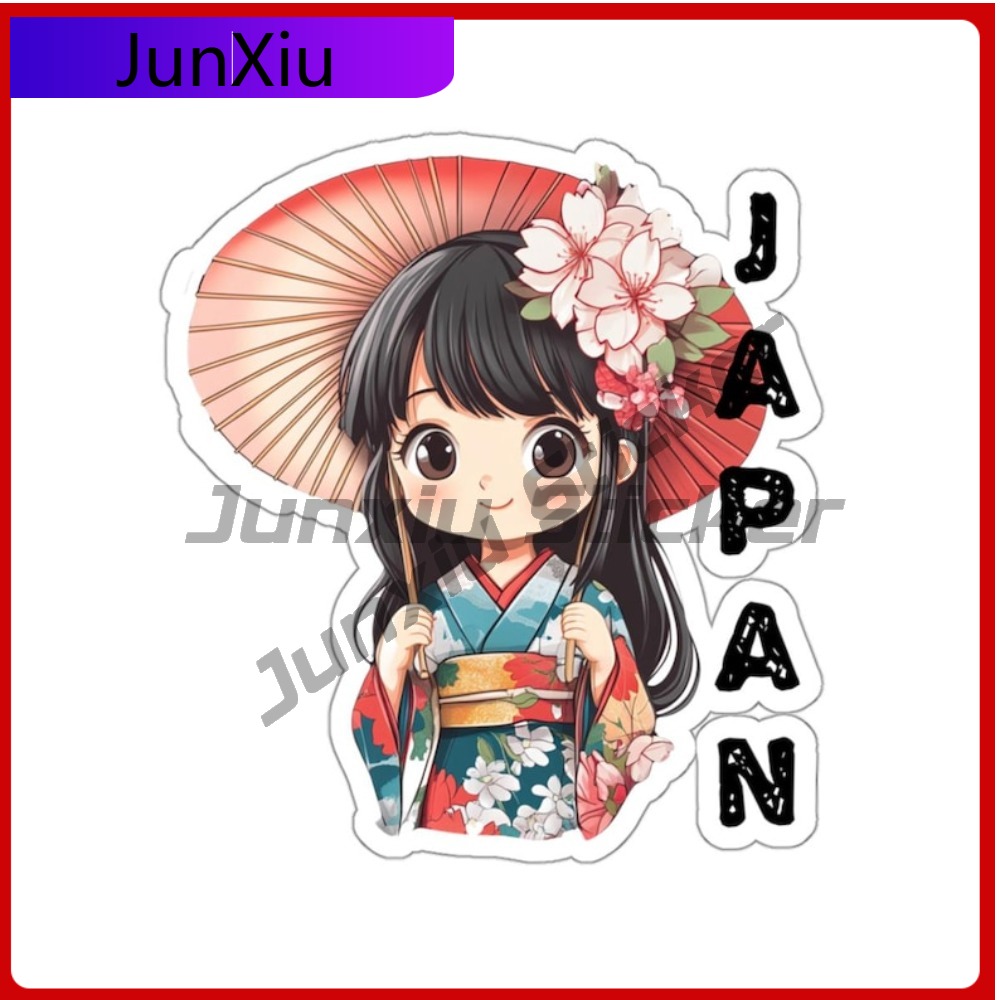 Travel Accessories In Japan - Japonya Seyahat Çıkartmaları Asya Japon Kız