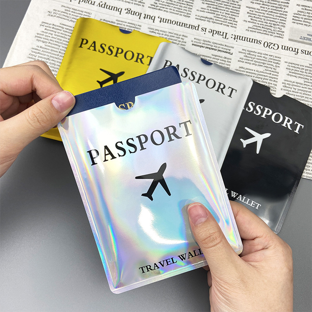 Travel Accessories On Plane - Alüminyum folyo pasaport koruyucu kılıfı, anti-manyetik