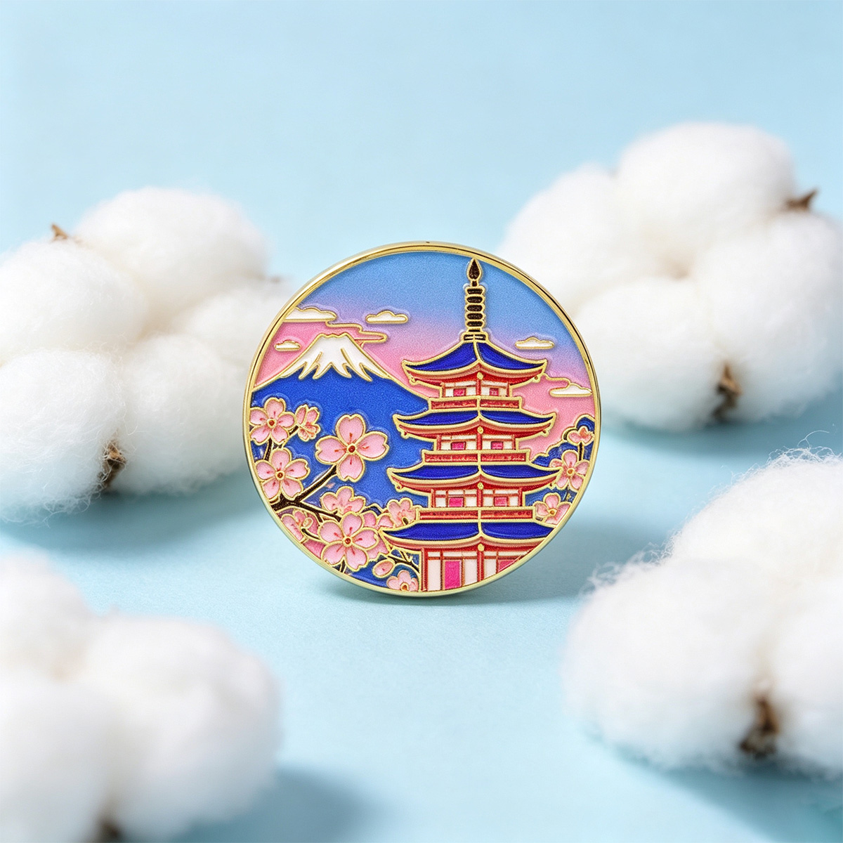 Japon Kiraz Çiçeği Emaye Pin,  - Travel Accessories In Japan incelemesi ve fiyatı