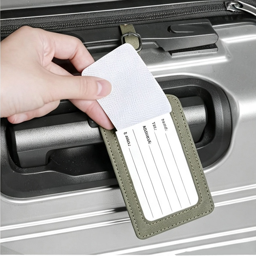 PU Deri Uçak Logolu Bagaj Etik - Travel Accessories On Plane incelemesi ve fiyatı
