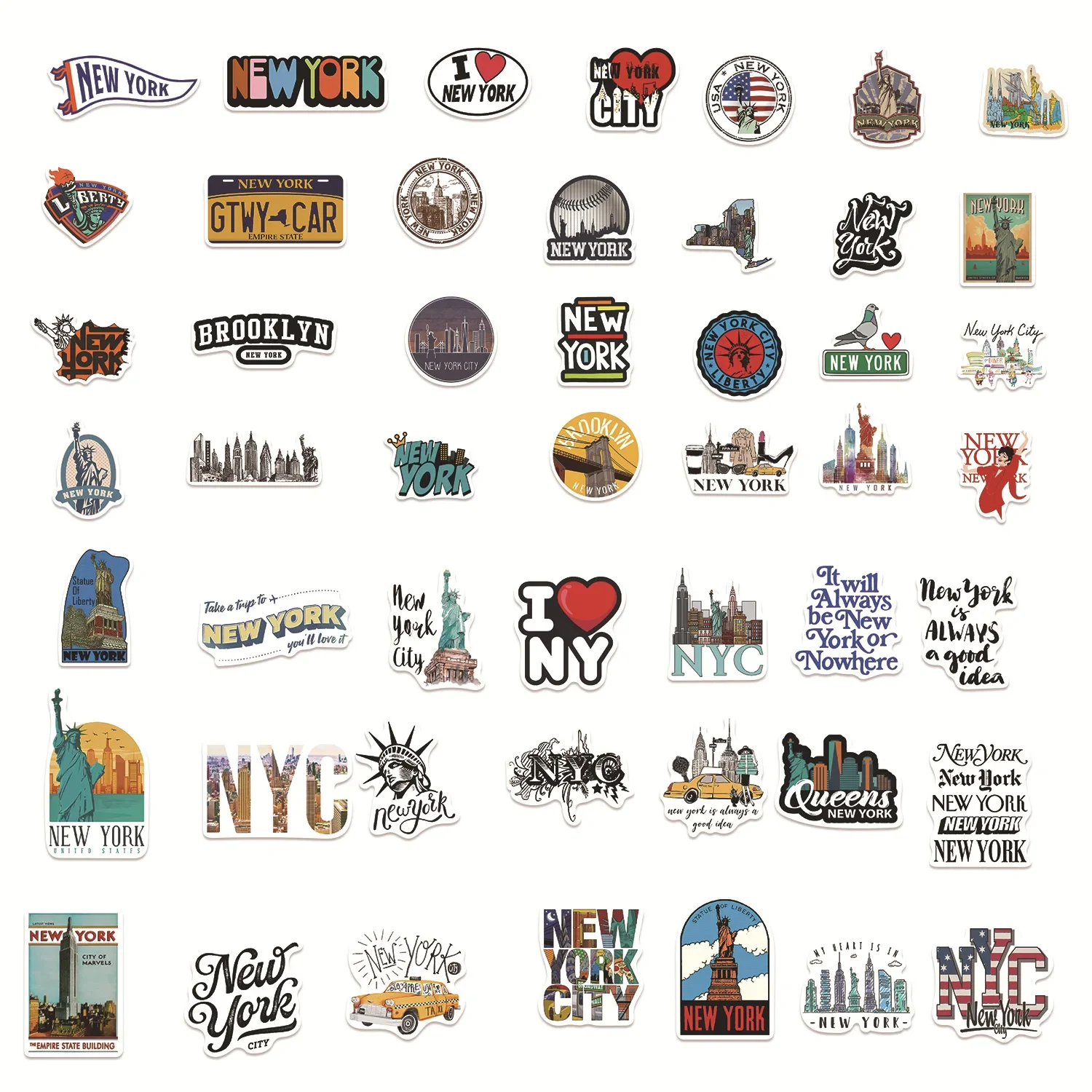 50/100 adet sevimli New York ş - Travel Accessories New York incelemesi ve fiyatı